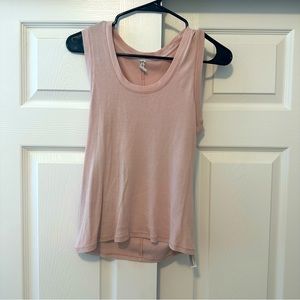 Free People Ribbed Pink Tank Top